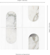 Bianco Dolomite Moderno 12" X 12" Polished Marble Mosaic Floor And Wall Tile by MSI